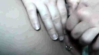 Massaging clit of my pierced pussy (close up)