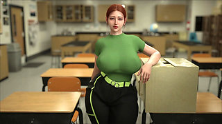 MILF Teacher Stepmom Sucking 18 Plus School Boy Huge Cock in Class Room