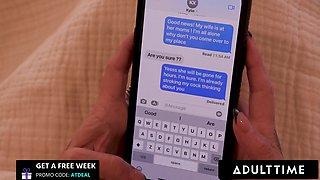 ADULT TIME - Teenager Kylie Rocket Joyfully Drills Married Stud In Front Of His Angry COUGAR Wifey!