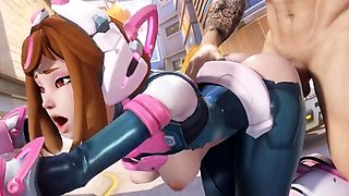 Two 3d cartoon cuties are ready for their bath