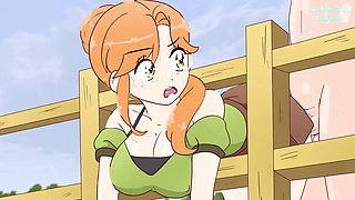 Alex got stuck in the fence on purpose and Steve fucked her! hentai porn anime sex 4K 2026