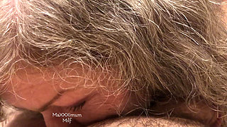 Moaning Granny POV Cocksucking, Cowgirl & Close up Squirting!