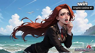 Watch insatiable bitches splatter milk at a beach romp in