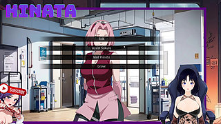 I spy on HINATA while she EXERCISES in the HOSPITAL with a gown and bathrobe, everything is transparent