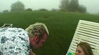 Jesse V. Takes Mark Wood's Big Cock Outdoor - White Panties MILF Rough Sex