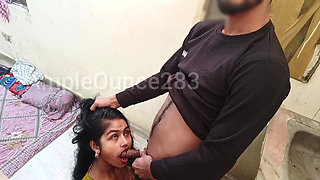 Desi Red Lipstick Blowjob to Deep Creampie - Hair Pull POV & Cum Inside Pussy