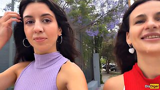 Two Cum-covered Beauties Love to Walk in Public - Cumwalk Katty West