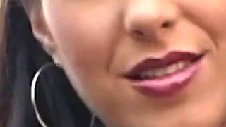 This Skinny Ass Slut Stripped and Had Two Cocks at Once in Her Nasty Mouth