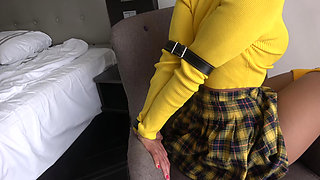 Calisa Bliss Belt Bound, Ballgagged, and Penis Gagged on a First Date (4k)