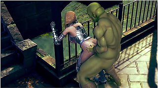 Female Knight Loses To Monster Ork - Episode 2