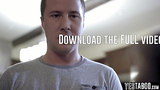 Masturbating teen babysitter gets fucked