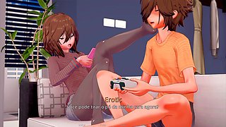 Hot teenage girl, huge cumshot, cute femboy