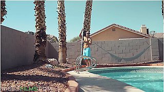 Fit Kitty, Brock Cooper And Sarah Jessie In Big Tit Bikini Babes Fuck The Pool Boy