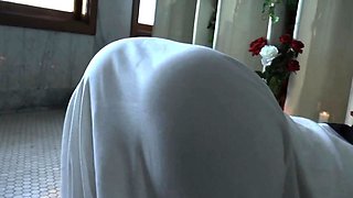 Bossy nuns gagging slut
