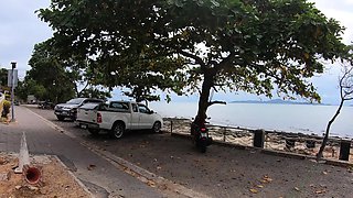 Motobike ride for Thai GF and home sex