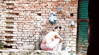 Bhabhi taking bath dogistyle with brother-in-law