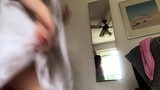 Amateur striptease and Solo masturbation