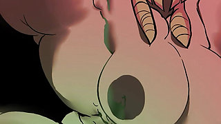 Zelda drinks muscle grow giantess potion and explodes into a muscled futanari behemoth with muscles as big as mountains