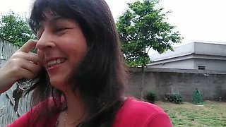 Brazilian Wife Flashes Hairy Pussy Outdoor - No Panties On Street