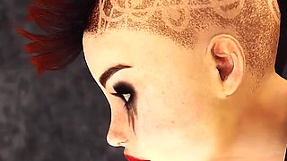 Super BDSM. Big black cock for sexy punk girl in cuffs in the prison