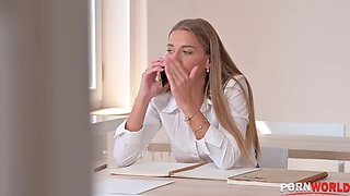 Eveline Dellai Takes Ass Destroying Punishment From Teacher After Caught Skipping Class GP2559