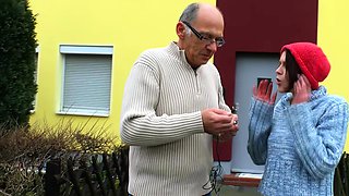 Horny German grandpa fucks the neighbor next door