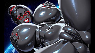 Ebony chocolate pussy close up (Ai animation)