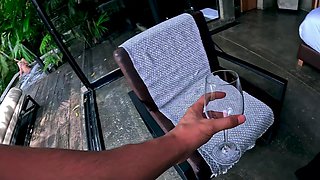 I invited a beautiful lady to my place for a glass of wine and she started sucking my cock