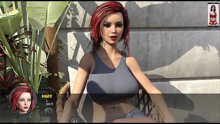 Sexy blondie dives into erotic stories while gaming