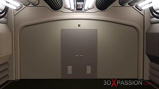 Extreme sex in restraints. Big tits beauty likes to be fucked hard