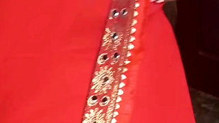 My Bald Stepbrother Wants to Fuck Me in Red Saree