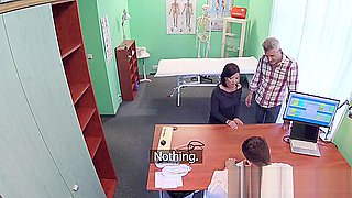 Fake Hospital Czech doctor cums over horny cheating wifes tight pussy