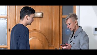 Shame4k. curious teen pecker receives a lesson from his mommy\u2019s matriarch mate