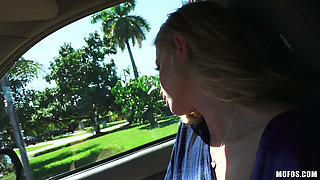Stranded Teens - Staci Carr & John Anthony Get a Ride Then He Pulls Over to Fuck Her til He Cums on