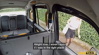 Cheating blond wife nailed in her crotchless pants - fake cab