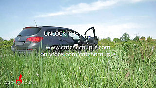 public dick flash, blowjob and sex with a beautiful hot girl