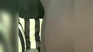 Undressing in Leggings Masturbation at Work