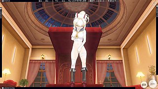 3D Hentai Ayanami From Azur Lane Masturbation and Cum