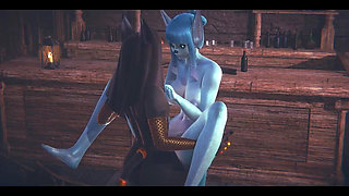 Furry Hentai Pokemon - Glaceon Hardsex with Anubis the Dog - Japanese Asian Manga Anime Film Game Porn