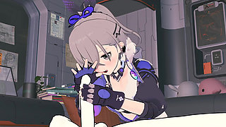 [honkai: Star Rail] Silverwolf X Wojak: Late Night Gaming & Sex in Her Bedroom