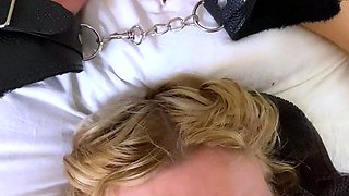 European blonde facialized after blowjob in this pov video