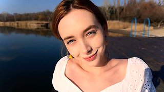 Sad Cutie Loly Nebel Gets Fucked on the Dock - Teen POV Sex in Public