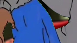 Married Busty Brunette Can't Resist the Sight of a Big Black Cock. Cartoon