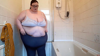 SSBBW too fat to fuck riding dildo fail