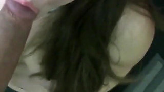 Sexy brunette Charlotte Vale swallows a huge load of cum after a hardcore fuck