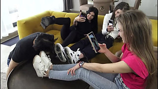 Fun with our foot slave!