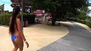 Cute Asian GF big ass anal fucking