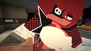 Minecraft Fapcraft: Fazclaires Nightclub Edition I face fuck Fexa, Foxy, and do the missionary and Cowgirl