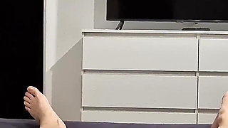 Talking to My Husband on the Phone While Having Sex with My Lover. Cuckold Cleaning and Creampie After the Wife Gets Home