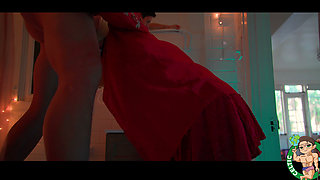 Petite Big Ass Blonde Red Dress 4K Widescreen